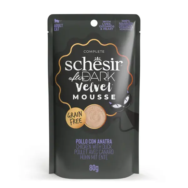 best wet cat food in uae. schesir after dark mousse