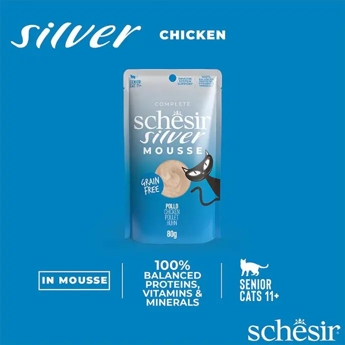 schesir silver mousse - wet food for senior cats in uae